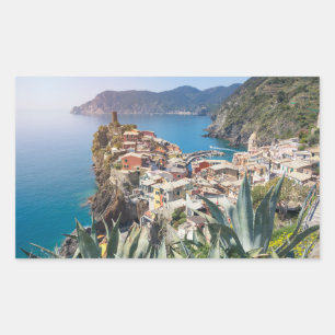 Sticker Rectangulaire Ville de Vernazza dans les Cinque Terre