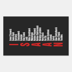 Sticker Rectangulaire Villes d'Isaan, Thaïlande