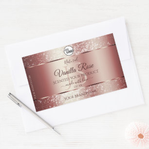 Sticker Rectangulaire Vin Rouge Parties scintillant douce Produit Étique
