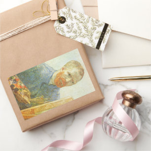 Sticker Rectangulaire Vincent van Gogh - Autoportrait devant l'Easel