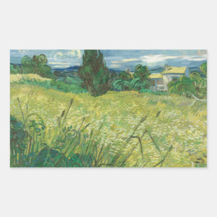 Sticker Rectangulaire Vincent van Gogh - Green Field