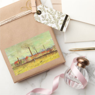 Sticker Rectangulaire Vincent van Gogh - Les usines à Asnieres