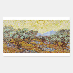 Sticker Rectangulaire Vincent van Gogh - Olive Trees