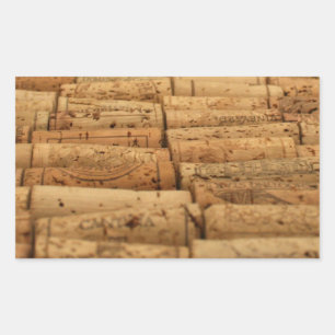 Sticker Rectangulaire Vins Corks