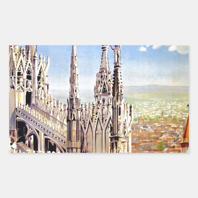 Sticker Rectangulaire Vintage (Devant)