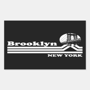 Sticker Rectangulaire Vintage Brooklyn New York