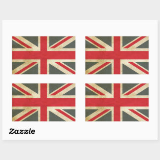 Sticker Rectangulaire Vintage Union Jack British Flag