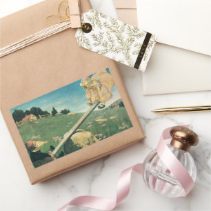 Sticker Rectangulaire Vintage Voir Saw Margery Daw, Jessie Willcox Smith