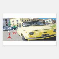 Vintage voyage Fiat 500 Cinquecento, Italie, Jaune