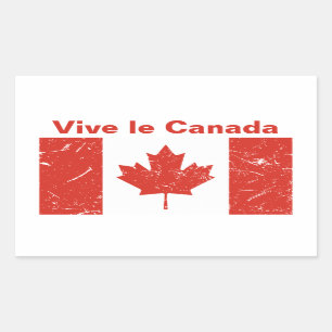 Sticker Rectangulaire Vive le Canada