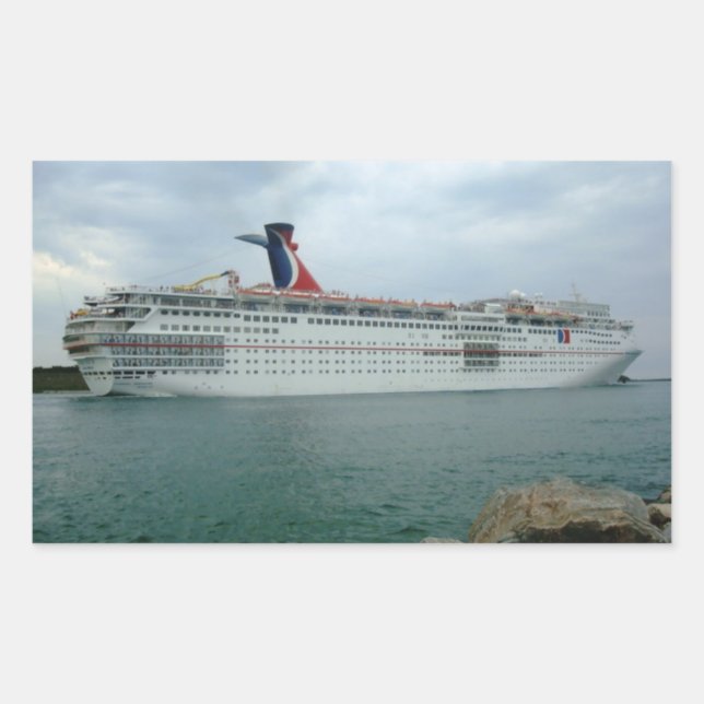 Sticker Rectangulaire Voile depuis Port Canaveral (Devant)