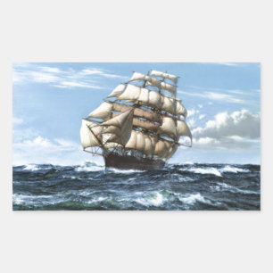 Sticker Rectangulaire Voiliers vintages