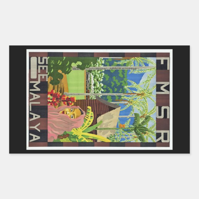 Sticker Rectangulaire Voir Malaya (Devant)