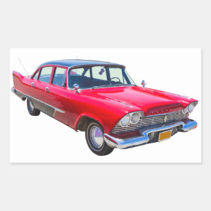 Sticker Rectangulaire Voiture classique Plymouth Savoy 1958