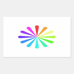 Sticker Rectangulaire Volant couleur