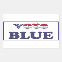 Vote Blue - American Flag Typographie