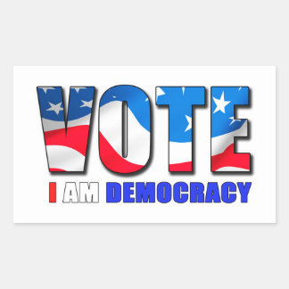 Sticker Rectangulaire Vote Je Suis Démocratique