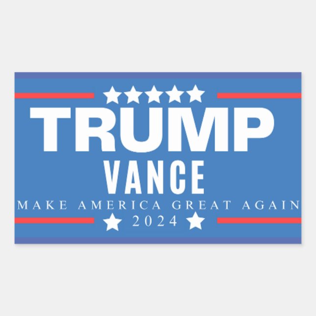 Sticker Rectangulaire Vote MAGA Trump Vance 2024 (Devant)