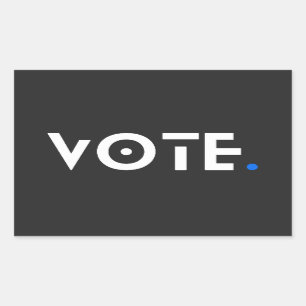 Sticker Rectangulaire Vote Période bleue