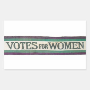 Sticker Rectangulaire Votes de suffragette pour l'autocollant de femmes