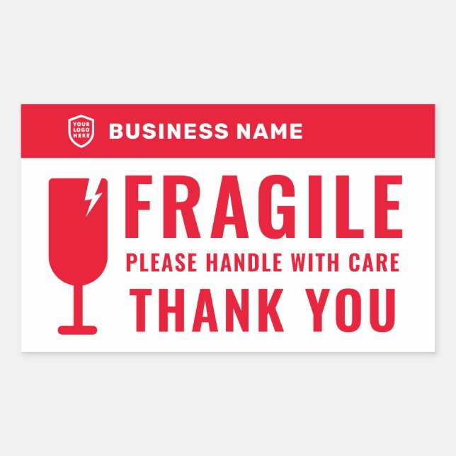 Sticker Rectangulaire Votre entreprise de logo | Symbole de gestion de p (Devant)