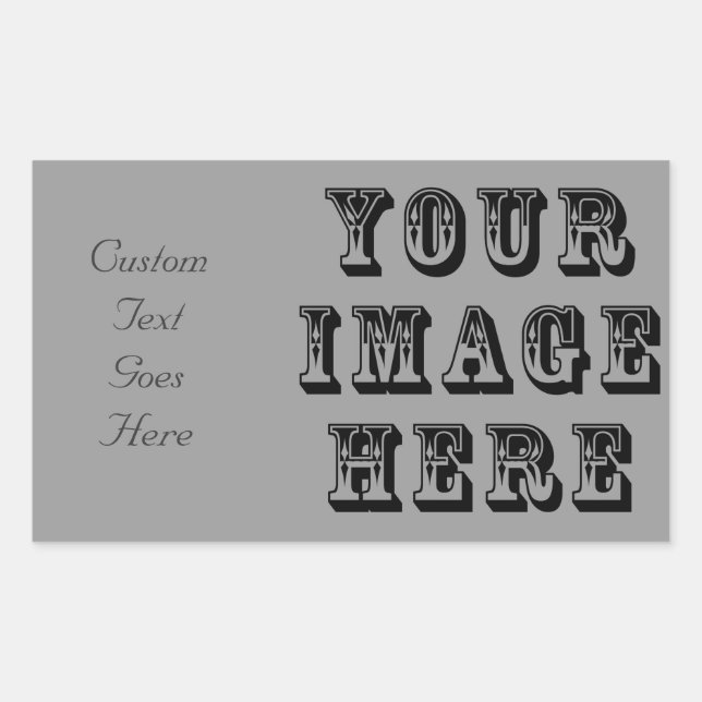 Sticker Rectangulaire Votre image ici (Devant)