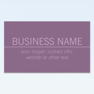 Sticker Rectangulaire Votre marque ou nom commercial Modern Purple Mauve