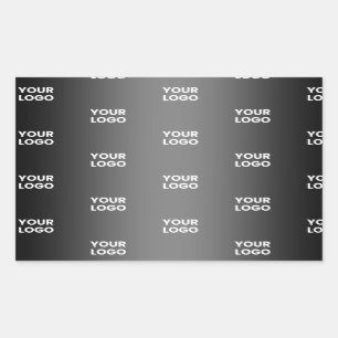 Sticker Rectangulaire Votre simple logo répétitif   Gradient noir et gri