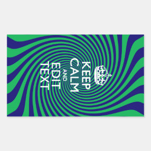 Sticker Rectangulaire Votre texte Conserver le calme sur un graphique to