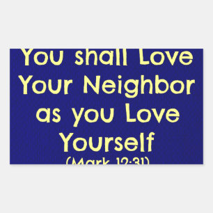 Sticker Rectangulaire Vous aimerez votre voisin