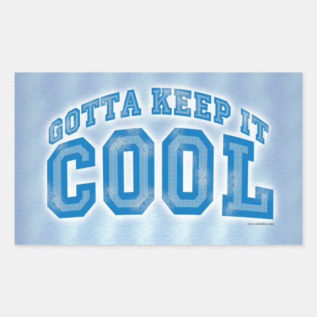 Sticker Rectangulaire Vous Devez Le Garder Cool Fun Dire Design (Devant)