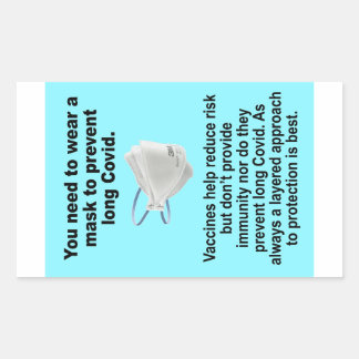 Sticker Rectangulaire Vous devez porter un masque pour éviter les autoco