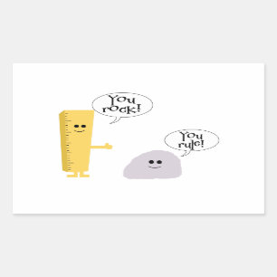 Sticker Rectangulaire Vous vous basculez règle