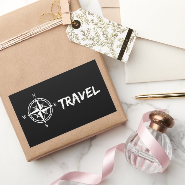 Sticker Rectangulaire Voyage (Cadeaux)