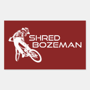 Sticker Rectangulaire VTT en montagne à Bozeman Montana