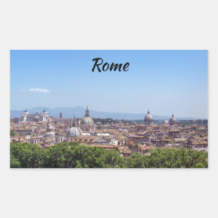 Sticker Rectangulaire Vue panoramique de Rome depuis le Castel Sant'Ange