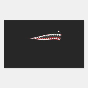 Sticker Rectangulaire Warhawk Nose Art Wwii Ww2 Airplane