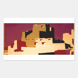 Sticker Rectangulaire Western Southwest Pueblo WPA National