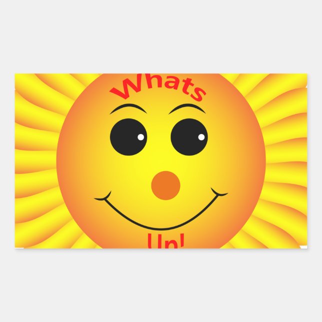 Sticker Rectangulaire Whats Up ! (Devant)