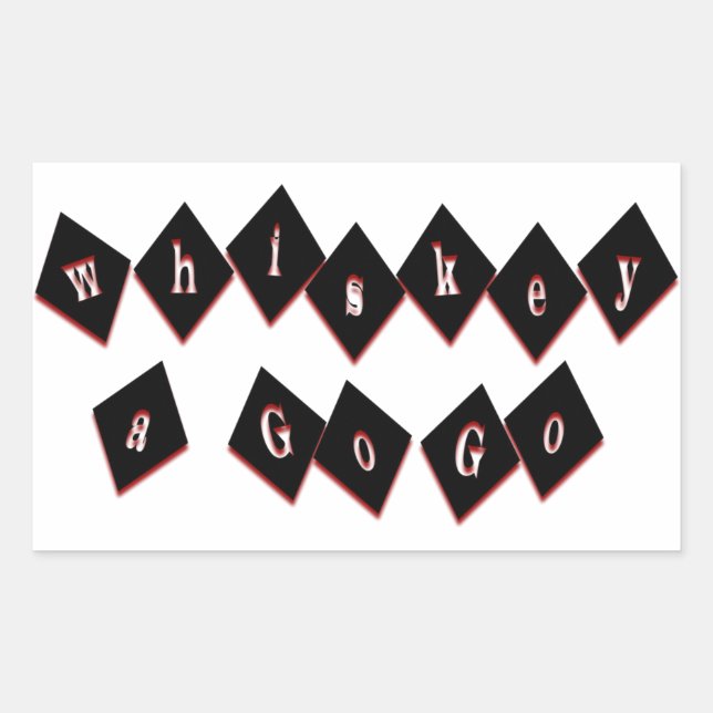 Sticker Rectangulaire Whisky A (Devant)
