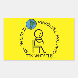Sticker Rectangulaire Whistle Tin - Le Monde Se Révolue Autour De St Rec