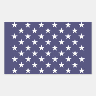 Sticker Rectangulaire White Stars