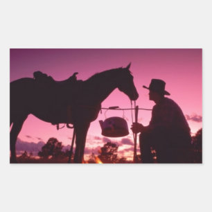 Sticker Rectangulaire Wild West Camping