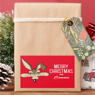 Sticker Rectangulaire WILE E. COYOTE™ Blessé à la tête   Joyeuses fêtes