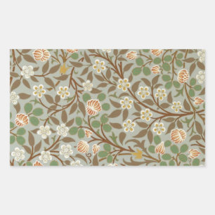 Sticker Rectangulaire William Morris Clover Fleur botanique
