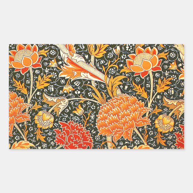 Sticker Rectangulaire William Morris Cray Fond d'écran Motif (Devant)