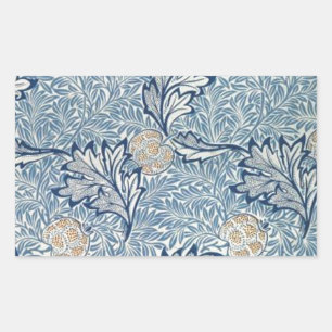 Sticker Rectangulaire William Morris Flower Floral Design