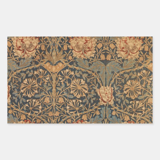 Sticker Rectangulaire William Morris Honeysuckle Rich Wallpaper (Devant)