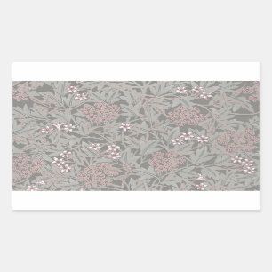Sticker Rectangulaire William Morris Jasmine Motif de fleurs