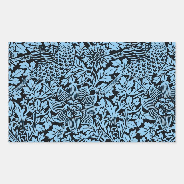 Sticker Rectangulaire William Morris Particularités Florales Anénome d'o (Devant)